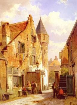 unknow artist European city landscape, street landsacpe, construction, frontstore, building and architecture.061 oil painting picture